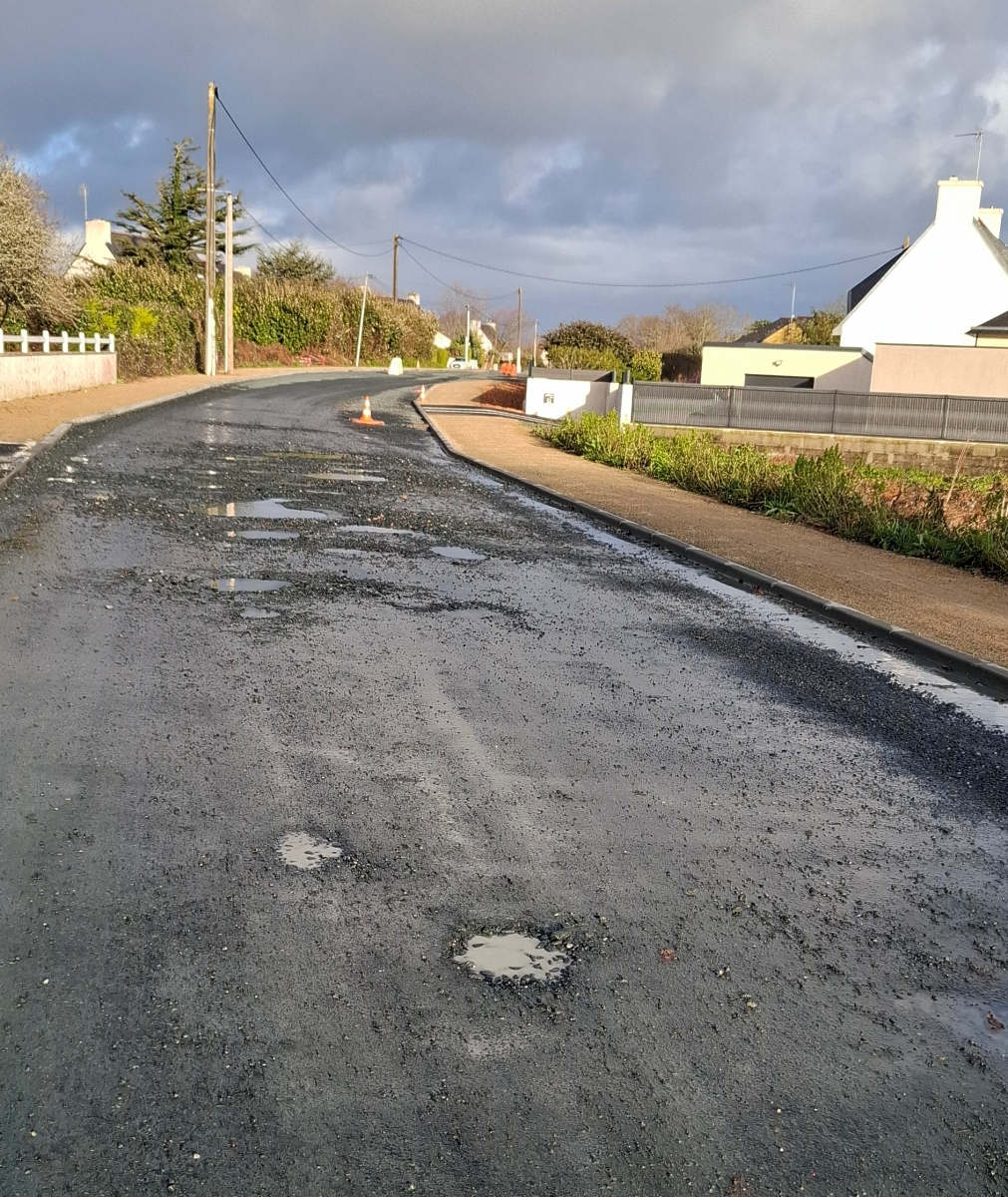 Rue de Treffiagat : évolution du chantier d’aménagement en cours