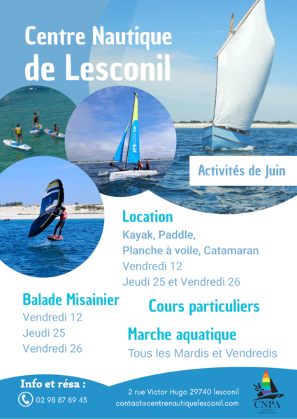 Activités nautiques en juin
