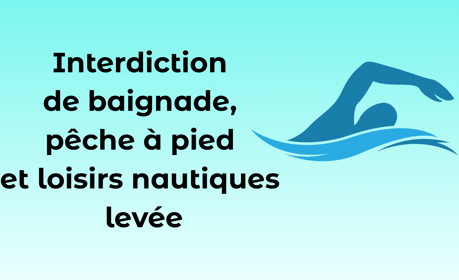 Interdiction de baignade, pêche à pied et loisirs nautiques levée